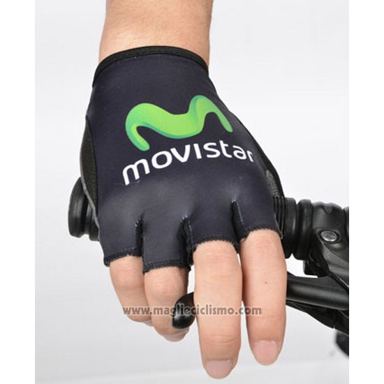 2014 Movistar Guanti Corti Ciclismo